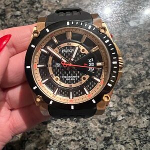 Bulova Precisionist Black and Gold Men's Watch